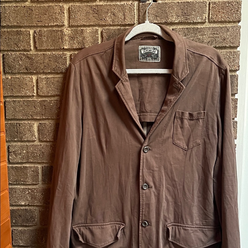Jeremiah Men's Brown Cotton Lightweight Jacket Blazer